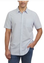 Lands&#39; End Mens Shirt Blue Short Sleeves Woven Chest Pocket Breathable - $797.07 MXN