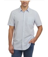 Lands&#39; End Mens Shirt Blue Short Sleeves Woven Chest Pocket Breathable - $60.33 CAD