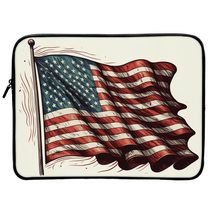 American Flag Graphic 16&quot; Laptop Sleeve - Patriotic Laptop Sleeve - Art ... - $34.65