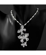 S925 silver fashion personalized petal  earrings bracelet necklace brand... - £42.03 GBP
