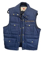Vintage Field &amp; Stream Men’s M  Fly Fishing Hunting Safari Vest Blue Puffer - $38.00