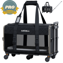 Katziela® Quilted Chariot PRO Pet Carrier With Wheels and Double Handle - £119.89 GBP