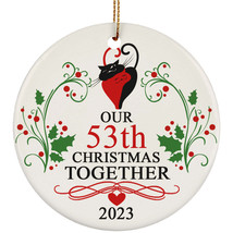 53th Wedding Anniversary 2023 Ornament Gift 53 Year Christmas Married Co... - £11.69 GBP