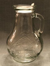 Vintage Glass Pitcher and Plastic lid/cover -Clipper Ship /Sail Boat Design VGUV - £7.82 GBP