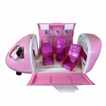 Vintage 1998 Barbie Mattel Airplane Plane Playset Pink Jumbo Jet Dollhouse Kids - £46.72 GBP