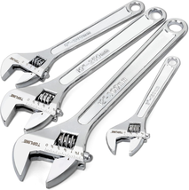 4-Piece Adjustable Wrench Set with Wide Handle, Included 12-In, 10-In, 8-In, 6-I - $28.97