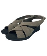Clarks Cloudsteppers Sandals Womens 9.5 Gray Wedge Comfort Slip On Shoes... - $546.51 MXN