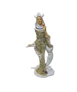 Clown Lady Ceramic Porcelain 8 1/4” Statue Figure &amp; Box Hearts Leaning O... - £16.84 GBP