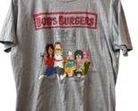 Bobs Burgers T Shirt Mens Size L Gray Graphic Tagless Crew Neck Short Sl... - $14.39