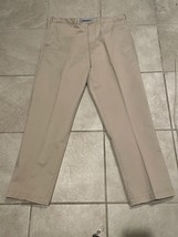 CREMIEUX Pants Mens 36×30 Beige Madison Straight Flat front Chino Khakis - $14.04
