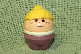 Vintage Little Tikes Toddle Tots Girl Yellow Hair Purple Body Chunky People Toy - £4.93 GBP