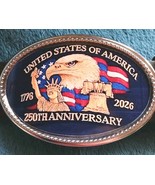 250th United States of America Anniversary Epoxy Buckle  1776-2026 - $327.10 MXN