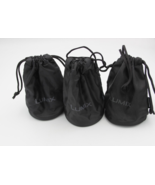 3 Panasonic Lumix Camera Lens Soft Pouch / Case Drawstring Black 5&quot; x 3.... - $27.01 CAD