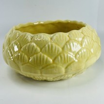 Moreno Ceramics Artichoke Large Planter Drippy Glaze Yellow California Art VTG - £23.38 GBP