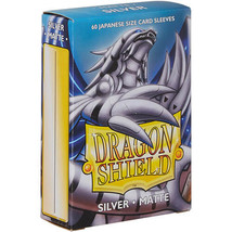 Dragon Shield Japanese Matte Card Sleves Box of 60 - Silver - £31.16 GBP