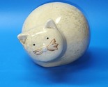 Vintage Mid Century Handmade Art Pottery Glazed Seated Cat Sculpture Fig... - $38.29