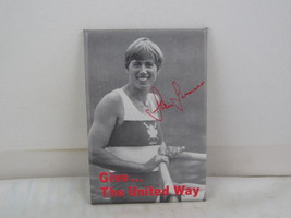 Canadian Rowing Pin - Silken Laumann Give United Way - Celluloid Pin  - $15.00