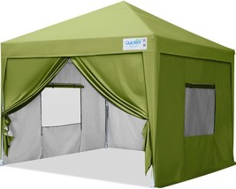 Quiet Privacy 10&#39; X 10&#39; Pop Up Canopy Tent Enclosed Instant Gazebo Shelter With - £162.86 GBP