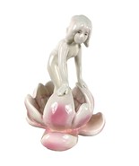 Vintage Art Deco Porcelain Lady Flower Frog Tulip Bowl – 1930s Floral - $80.75