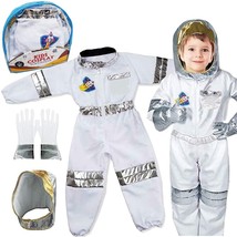 Children&#39;S Astronaut Space Costume Space Pretend Dress Up Role Play Se - £32.23 GBP