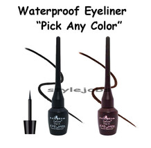 Italia Deluxe Waterproof Vitamin E Black Brown Liquid Eyeliner &quot;Pick Any&quot; - £3.78 GBP