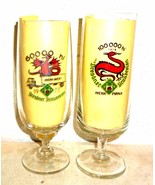 2 VEB Dresdner Brauereien +1990 Dresden East German Beer Glasses - £11.92 GBP