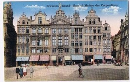 Belgium Postcard Brussels Grand Place Maison des Corporations Vintage - £1.68 GBP