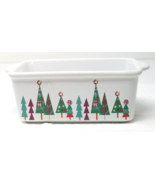 Modern Christmas Tree Loaf Pan Ceramic Small Miniature Oven Safe - $15.15