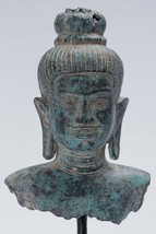 Antique Baphuon Style Bronze Vishnu Statue - Protector &amp; Preserver - 25c... - £388.73 GBP