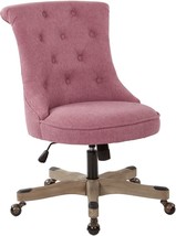 Grey Wood Base And Orchid Fabric Hannah Office Chair. - £248.65 GBP