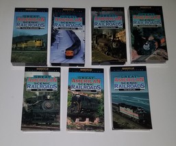 7 VHS Tapes Great American Scenic Railroads Lot Surfline Shenandoah Mt Ranier - £31.61 GBP