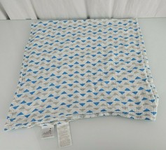 Aden & Anais Baby Boy Gray Blue White Triangle Muslin Swaddling Blanket - $26.72