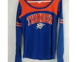 New Era 5th &amp; Ocean Womens Blue &amp; Orange Thunder OKC Shirt Size Small - $19.39
