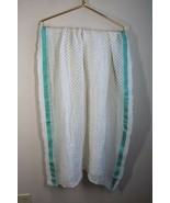 Hang n Hold Linen Cotton Woven White Polka Dot Scarf Wrap 29x68 - $15.20