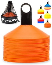 Pro Disc  Agility Training Cones Set of 50 With Carry Bag And Holder  Orange) - £19.90 GBP
