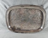 Vintage International Silver Co. Silverplated Tray 15&#39;&#39; x 11&#39;&#39; - $9.49