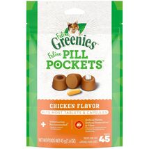BestBy07/25 Greenies Feline Pill Pockets Cat Treats Chicken Flavor 1.6oz 45ct - €6,11 BestBy07/25 Greenies Feline Pill Pockets Cat Treats Chicken Flavor 1.6oz 45ct - €6,11 EUR