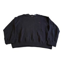 Vintage Ralph Lauren Chaps Knit Sweater Mens XXL Black Long Sleeve 100% Cotton - £24.56 GBP