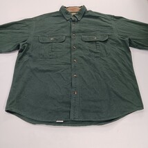 Cabela’s Deerskin Soft Chamois Cloth Men’s L Green Cotton Short Sleeve Shirt  image 11