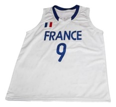 Tony Parker #9 Team France Basketball Jersey Sewn White Any Size image 4