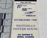 Vintage Matchbook Cover Wintzell’s Oyster House  Mobile, Alabama  gmg  U... - $12.38