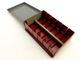 Kodaslide 12 Compartment File Box, 35mm Film Slide Storage, All Metal, Vintage - £23.02 GBP