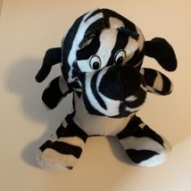 Teddy Zebra Stripes Dog 9 inch Black and White Stuffed Animal #16-0036 - £9.78 GBP