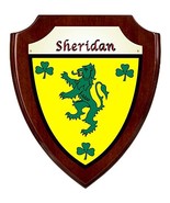 Sheridan Irish Coat of Arms Shield Plaque - Rosewood Finish - $59.57 CAD