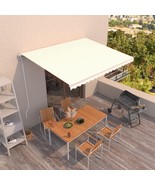 vidaXL Retractable Awning Cream Powder-coated aluminum 157.5 x 118.1 in - $1,312.44 CAD