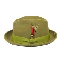 Men's Broner Wool Hat Classic Soft Fedora SCORSESE 73-789 Olive image 3