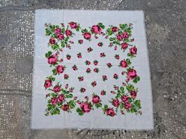 Floral square headscarf, 70s retro fashion women's headwear, traditional... - $20.00