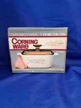 Vintage Corning Ware Symphony Lidded 1 1/2 Qt Casserole Dish W/ Original Box - £33.08 GBP