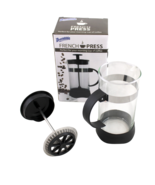Glass Coffee Tea French Press -Stainless Steel Barista Blush 12 Ounce On... - $12.86