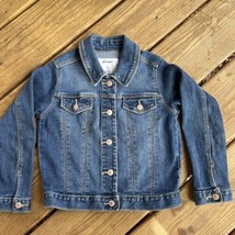 Old Navy Toddler Girls Jean Jacket 5T Blue Denim Cotton Blend Snap Classic - £10.27 GBP